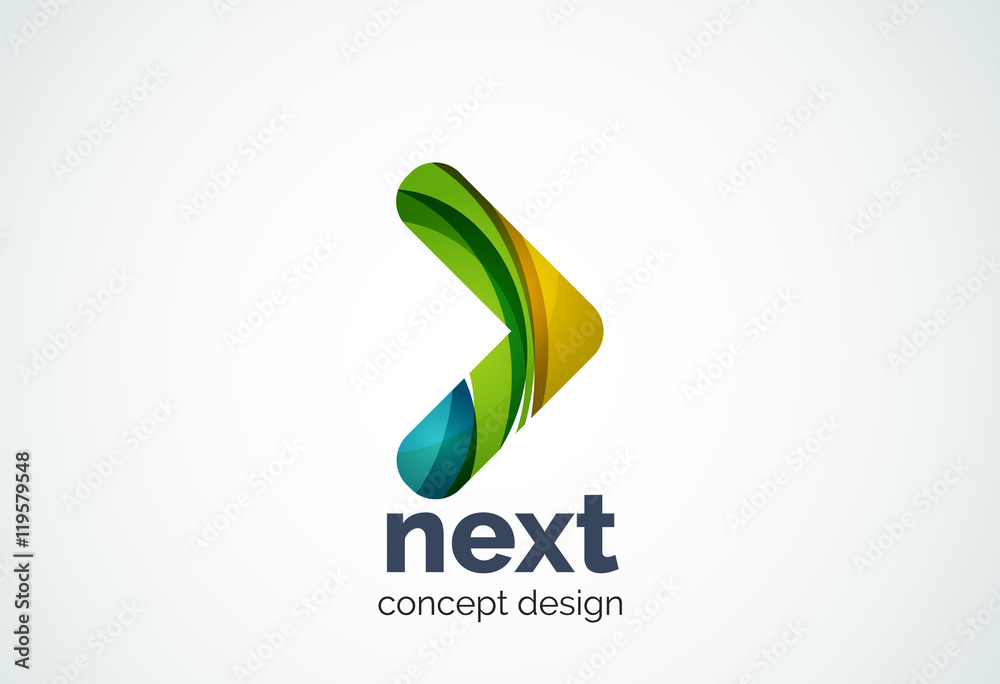 Arrow logo template, next or right concept Arrow logo template, next or right concept