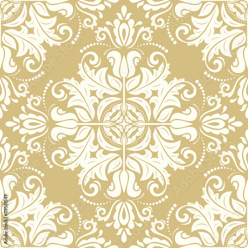 Seamless Damask Vector Background