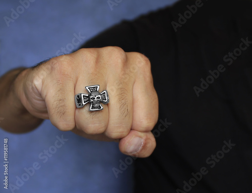 Fist with a ring - Stainless Steel