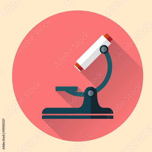 school microscope flat icon