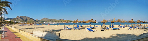 Beach panorama of Port de Pollenca