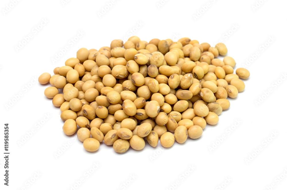 soybeans isolated on white background soybeans isolated on white background