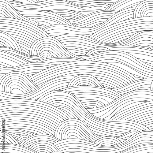 Seamless unusual pattern with waves.