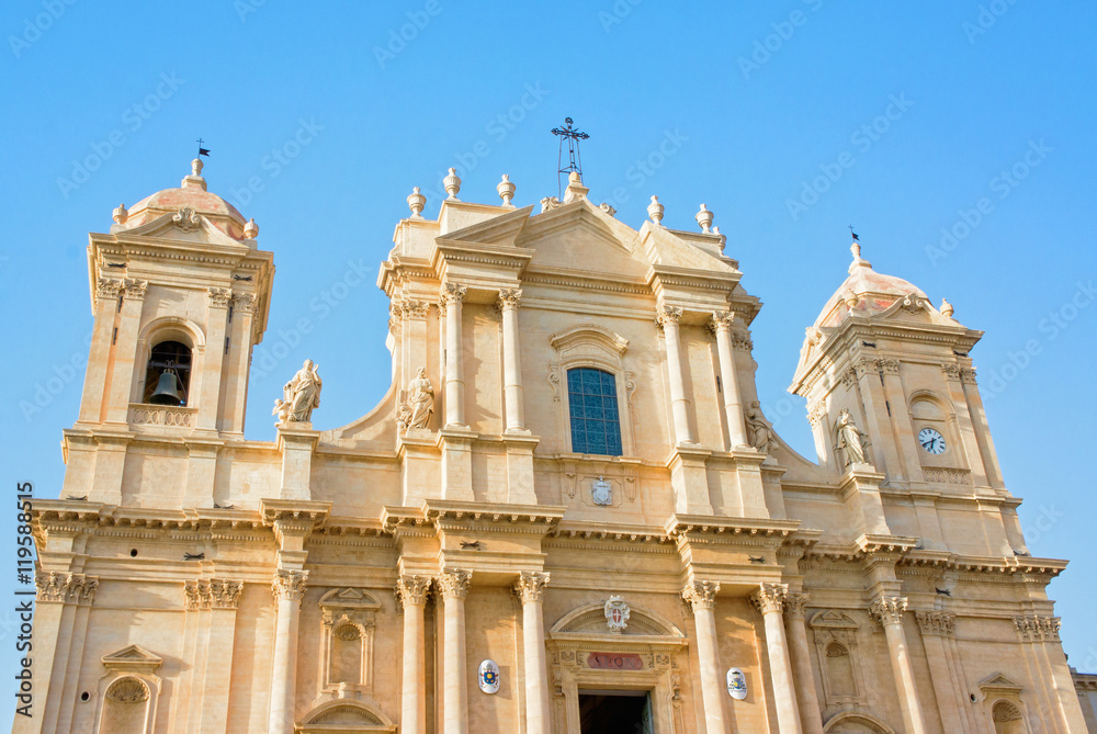 Baroque church of San Francesco in Noto, Sicily Italy