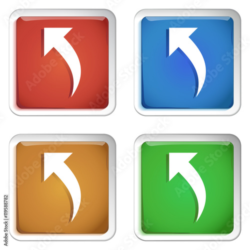 ikona kwadratowy plastikowy przycisk wektor