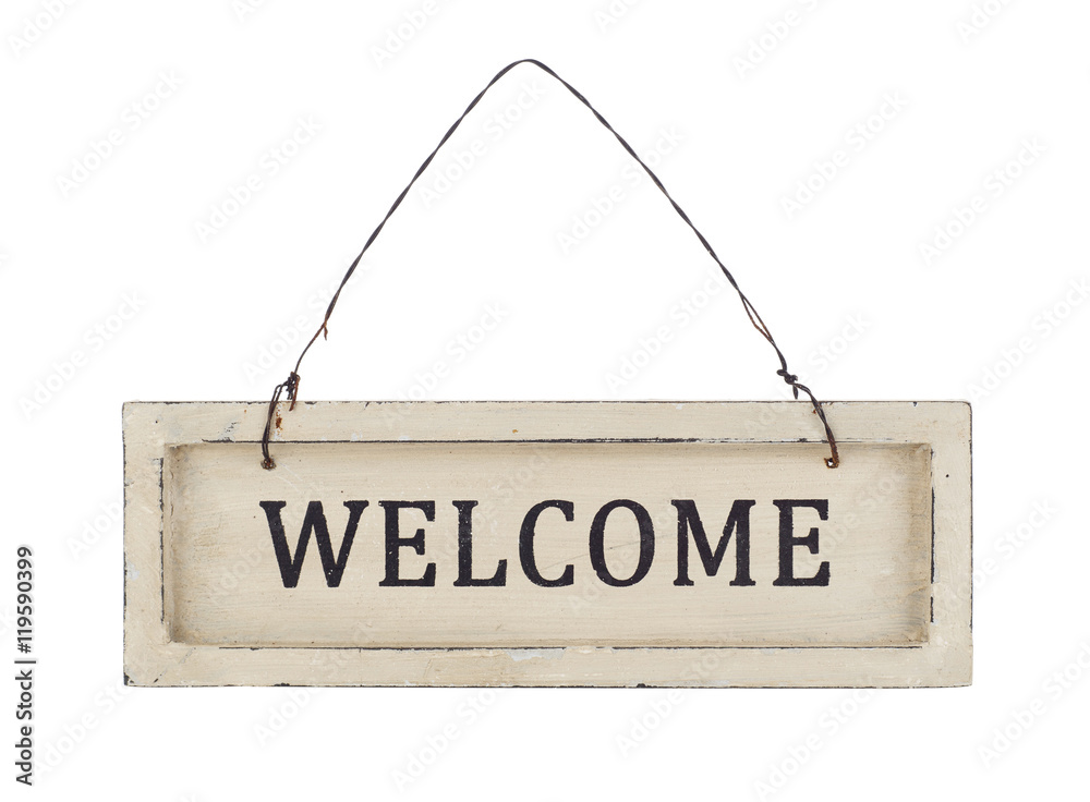 Fotografia do Stock: Welcome sign | Adobe Stock