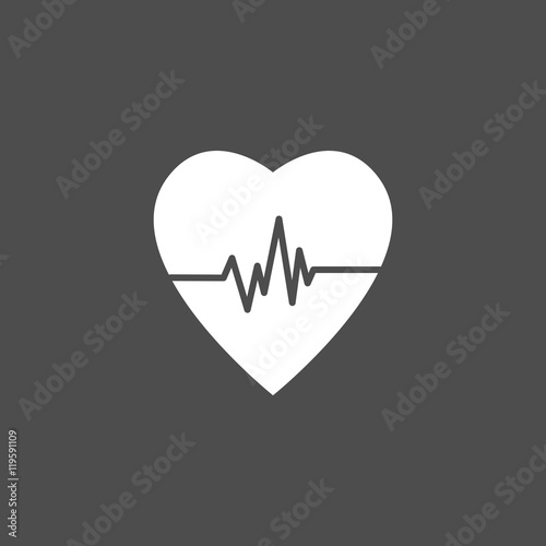 Icono de electrocardiograma en forma de corazón