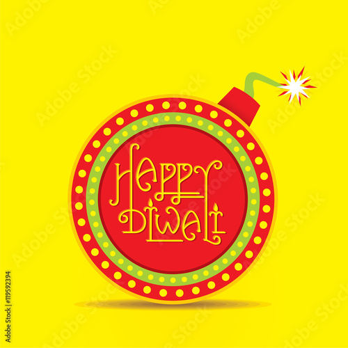 happy diwali festival greeting and poster design vector