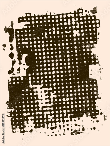 Abstract grunge vector background. Monochrome raster  composition of irregular graphic elements.Created using handmade camera-less photographic print.