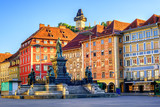 Central square in the Old Town of Graz, Austria