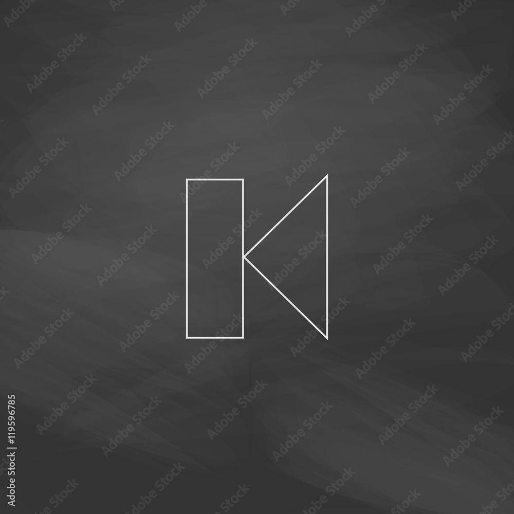 Naklejka premium Back Track button computer symbol