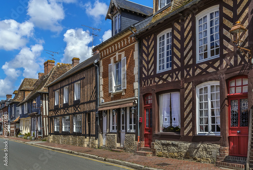 street in Beuvron-en-Auge, France © borisb17