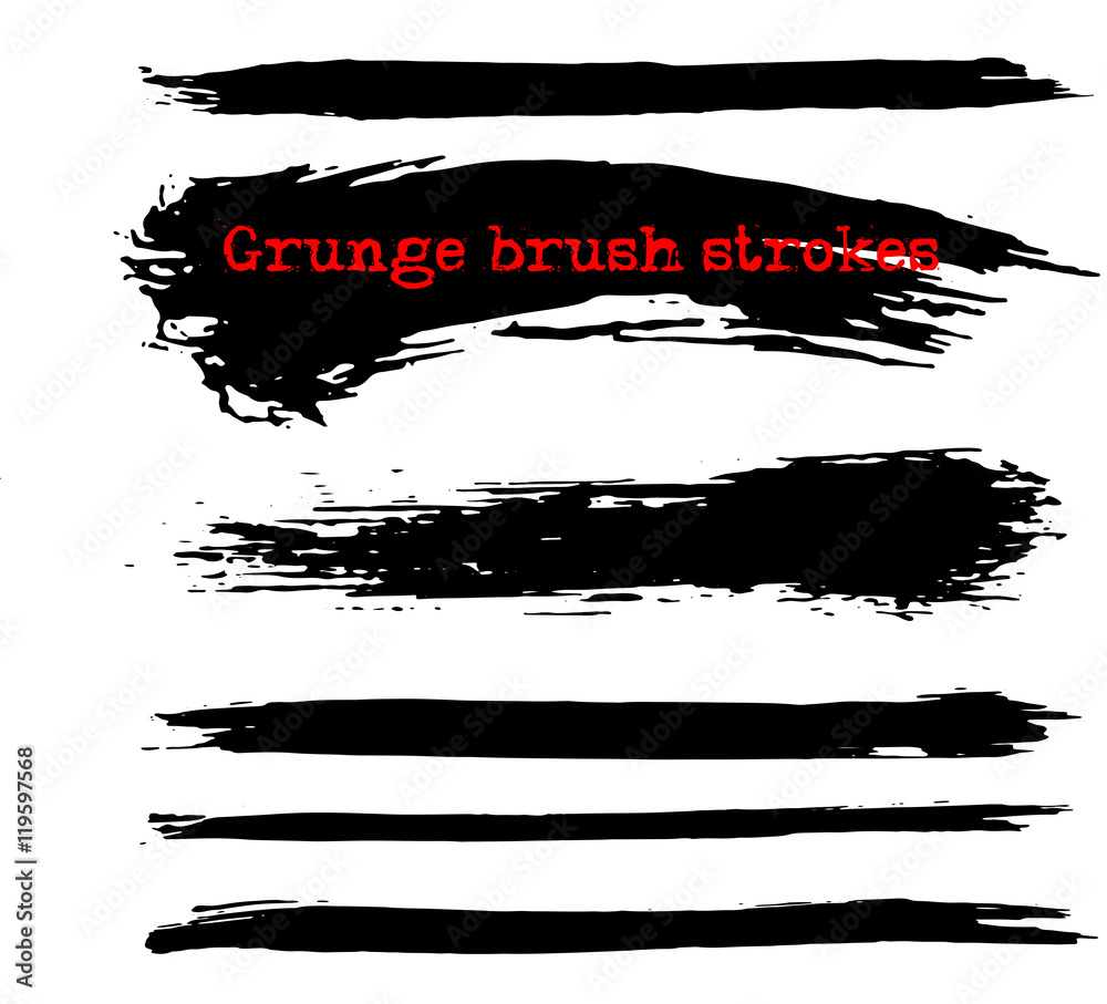 Black ink vector brush strokes. Vector illustration. Grunge texture. Black ink vector brush strokes. Vector illustration. Grunge texture.