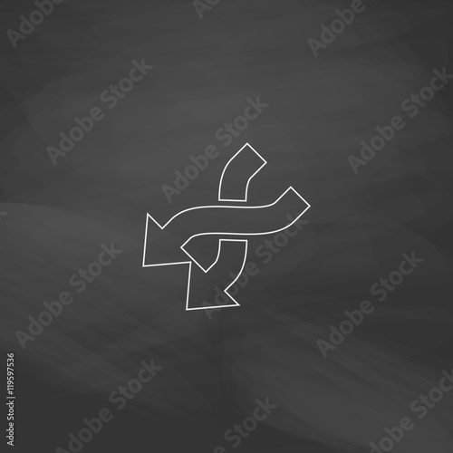 intersection arrow computer symbol