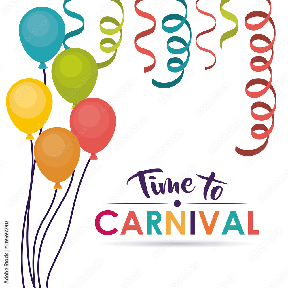 streamer balloons carnival festival circus fair celebration icon. Colorful design. Vector illustration streamer balloons carnival festival circus fair celebration icon. Colorful design. Vector illustration