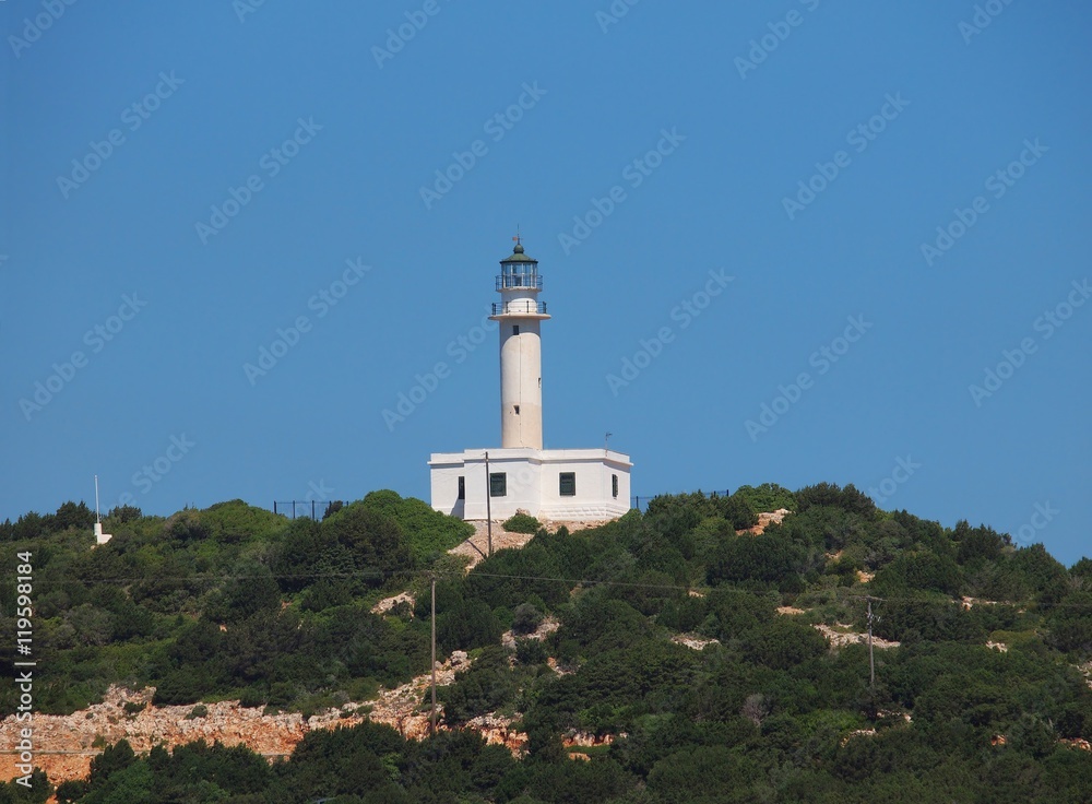 Cape Lefkatas and the lighthouse in the south part of Lefkada island, Greece