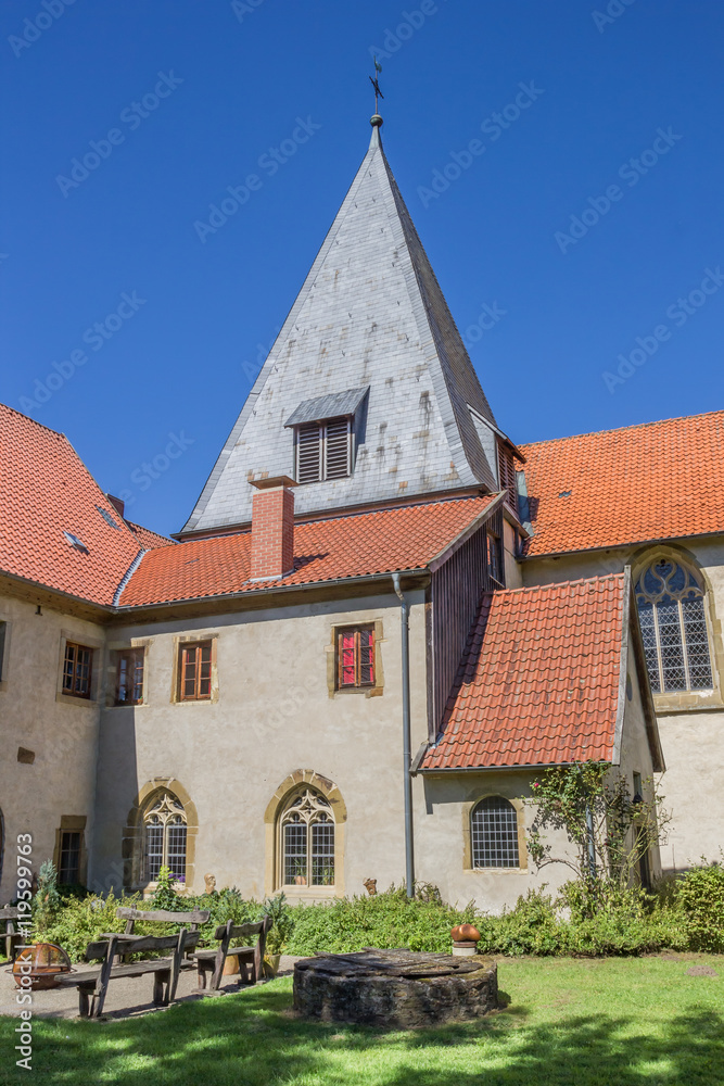 Church tower at the Malgarten monastery Church tower at the Malgarten monastery