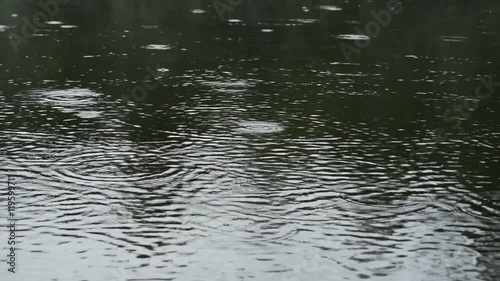 Rain falling on Lake Nkuraba, Uganda. photo