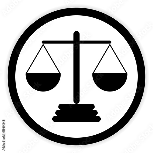 Scale button on white background. Vector illustration.