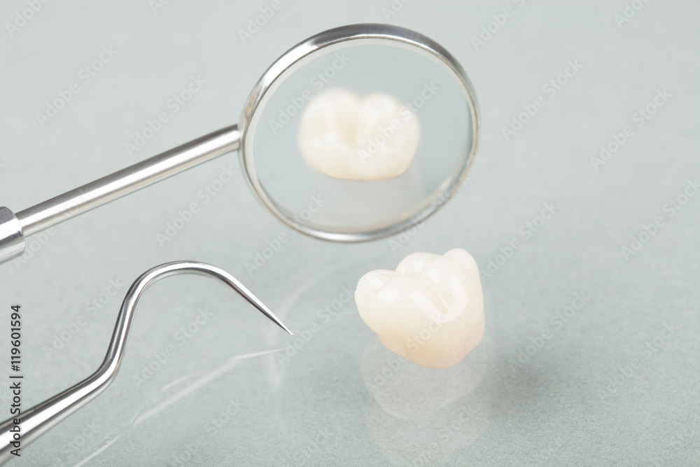 Fototapeta premium dental equipment with white background