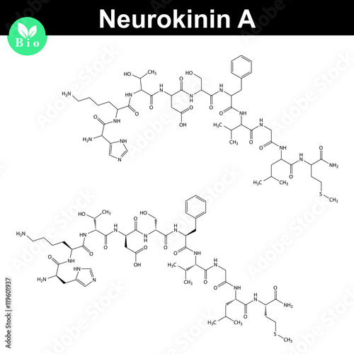 Neurokinin A chemical structure photo