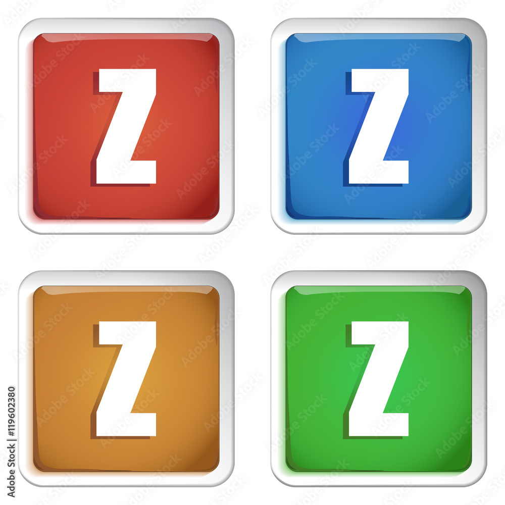 Fototapeta premium ikona kwadratowy plastikowy przycisk wektor