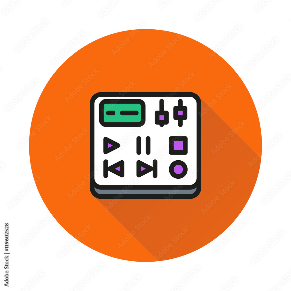 audio and video player on round background audio and video player on round background