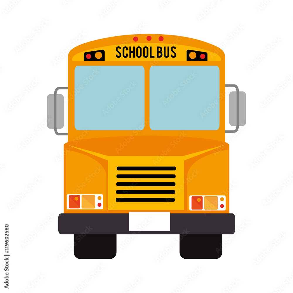 icon bus school isolated vector illustration eps 10
