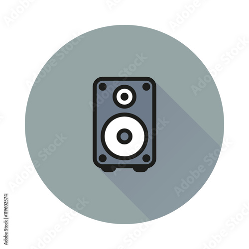 loudspeaker icon on round background