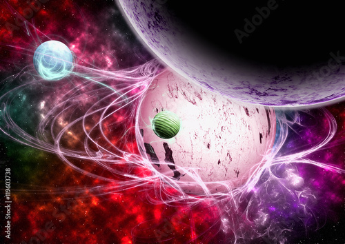 Fototapeta Naklejka Na Ścianę i Meble -  Planets and nebula