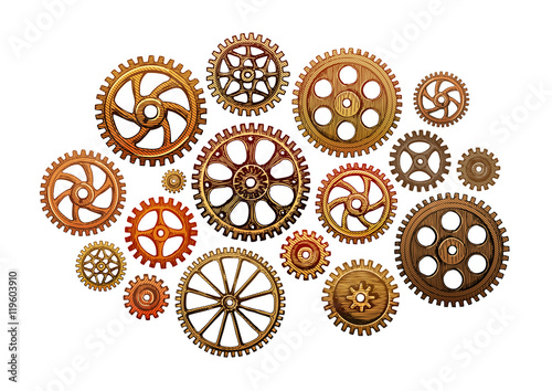 Set of gear wheels. Industry. Vector illustration