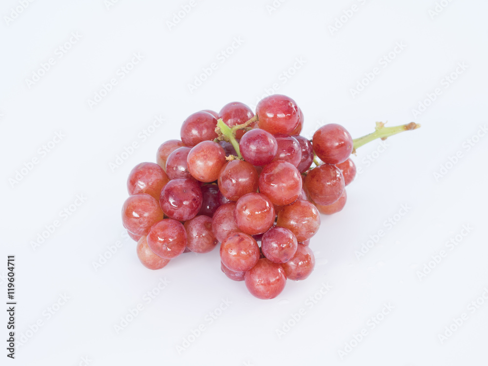 Ored grapes, isolated on white background
