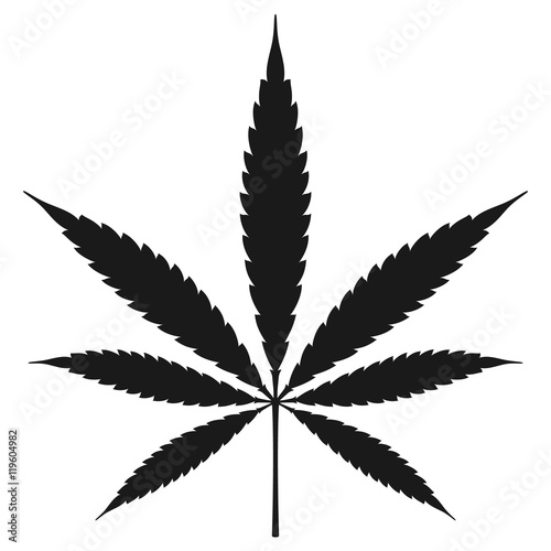 Marijuana leaf. Vector illustration.