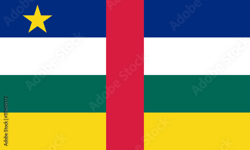 Nice drawing of amazing horizontal Central African Republic flag.