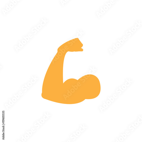 biceps icon vector, solid logo illustration, colorful pictogram isolated on white