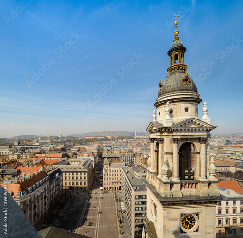 Budapest cityscape from Basilica of Saint Stephen
