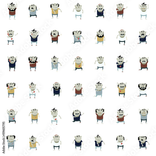 Big set of zombie icons