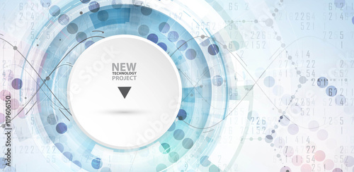 dna and medical and technology background. futuristic molecule structure presentation