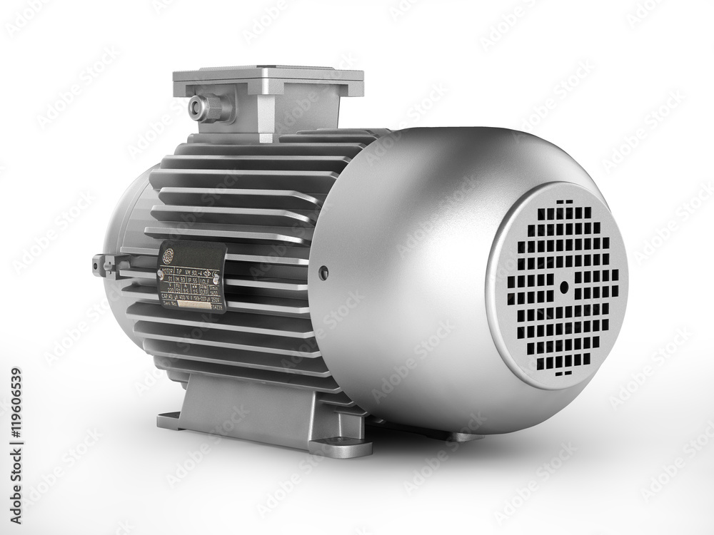 Electric motor isolated on white background 3d Electric motor isolated on white background 3d
