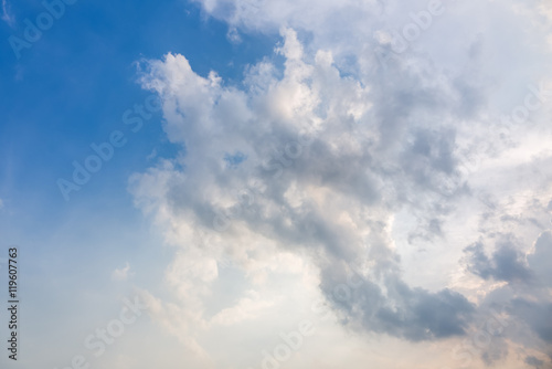 Blue Sky with Clouds Background  HDR