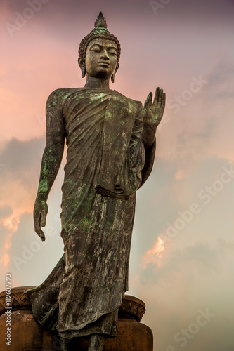 Buddha Statue at Sunrise or Sunset, HDR © supparsorn
