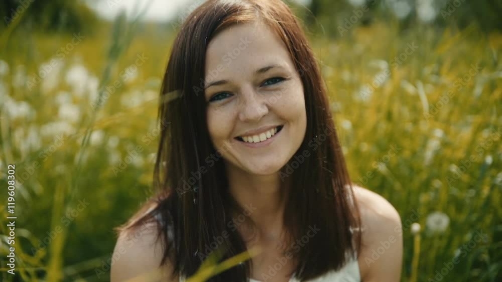 young woman smiling with perfect smile young woman smiling with perfect smile