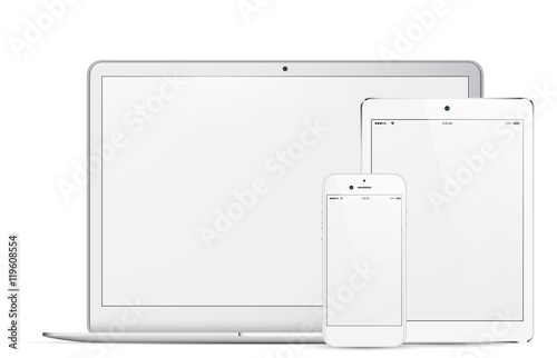 new white laptop gadget collection 2016