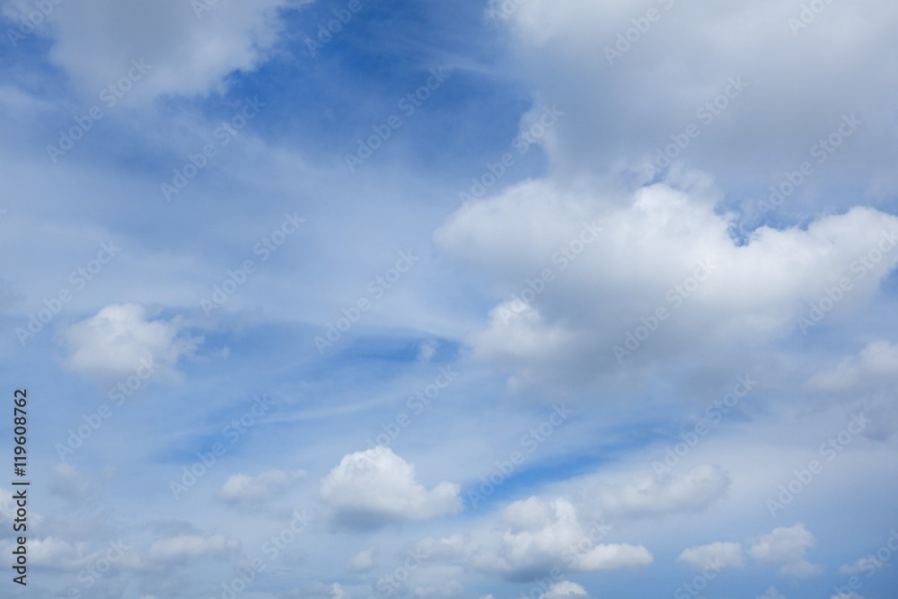 Fototapeta premium Blue sky background with cloud.