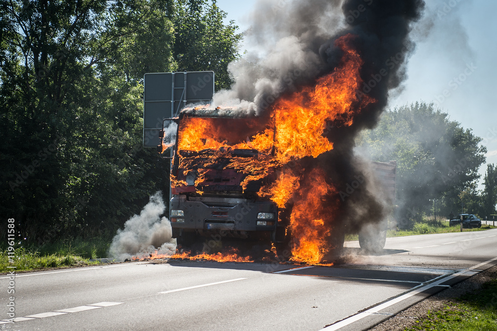 Fototapeta premium LKW Brand