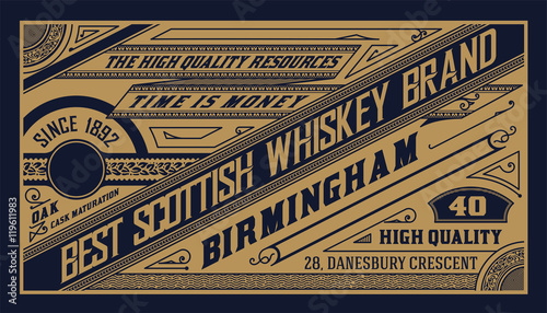 Old  label design for Whiskey