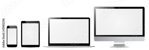 Digital devices with a blank screen photo