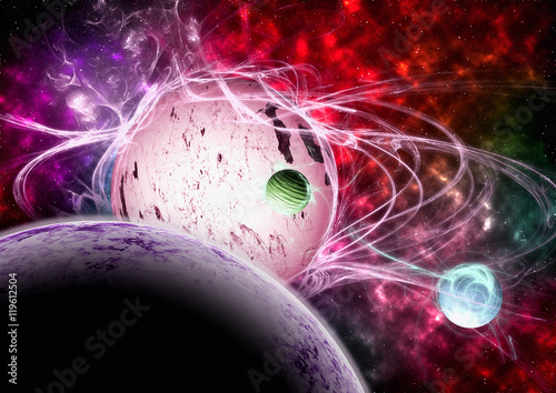 Fototapeta Naklejka Na Ścianę i Meble -  Planets and nebula