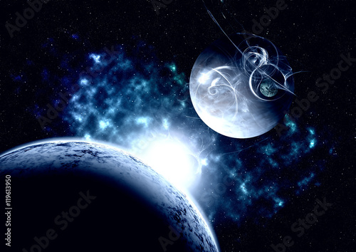 Fototapeta Naklejka Na Ścianę i Meble -  Planets and nebula