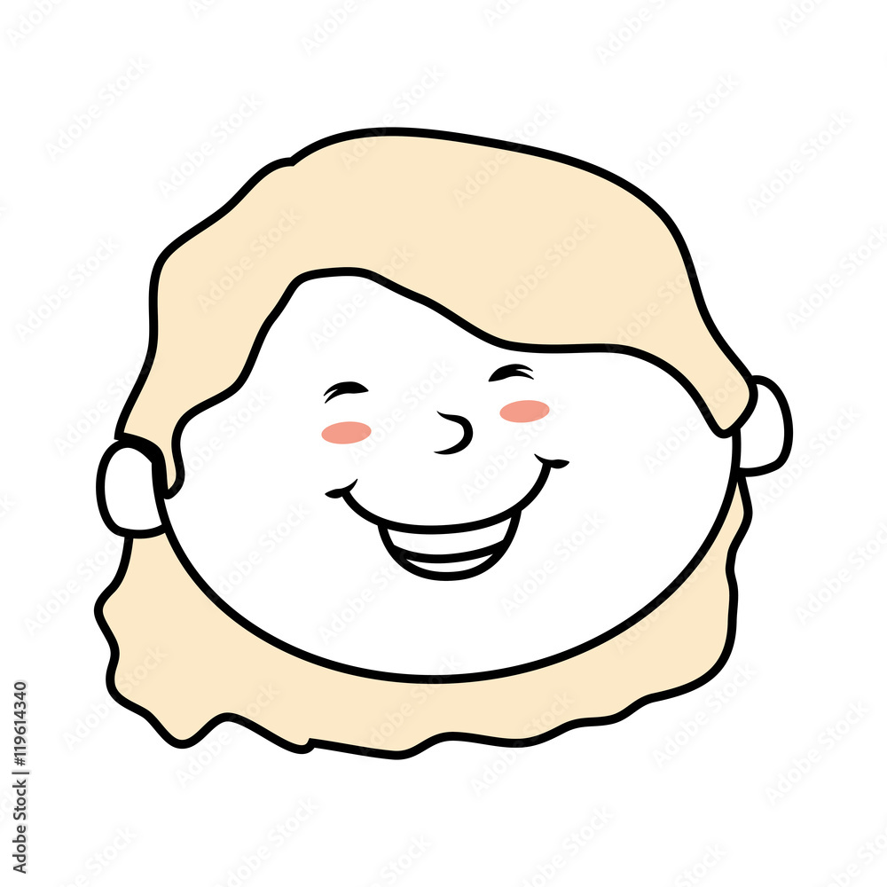 face girl smile isolated icon design, vector illustration face girl smile isolated icon design, vector illustration